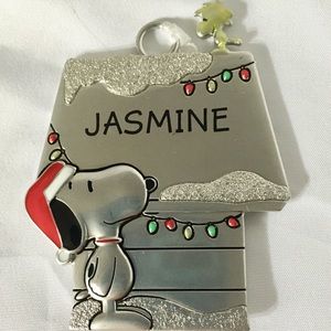 JASMINE Snoopy Woodstock Pewter Hallmark Ornament